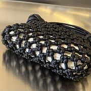 Fortok Bottega Veneta Double Knot Top Handle Bag Black 24x15x5cm - 5