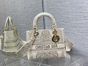 Fortok Dior Lady Christmas Embroidered Bag Beige 24cm - 1