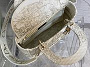 Fortok Dior Lady Christmas Embroidered Bag Beige 24cm - 2