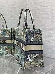 Fortok Dior Book Tote White Multicolor Étoile de Voyage Embroidery Bag - 5