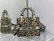 Fortok Dior Lady Leopard Print Embroidery Bag 24cm - 1
