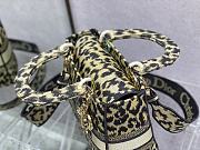 Fortok Dior Lady Leopard Print Embroidery Bag 24cm - 6