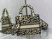 Fortok Dior Lady Leopard Print Embroidery Bag 24cm - 3