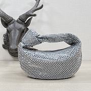 Fortok Bottega Veneta Jodie Bag Silver With Diamonds 28x23x8cm - 1