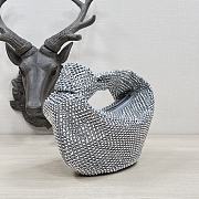 Fortok Bottega Veneta Jodie Bag Silver With Diamonds 28x23x8cm - 6