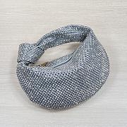 Fortok Bottega Veneta Jodie Bag Silver With Diamonds 28x23x8cm - 5