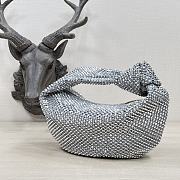 Fortok Bottega Veneta Jodie Bag Silver With Diamonds 28x23x8cm - 4