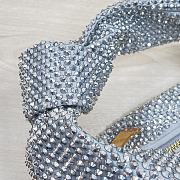 Fortok Bottega Veneta Jodie Bag Silver With Diamonds 28x23x8cm - 3
