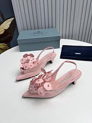 Fortok Prada Flower Pumps Pink - 6