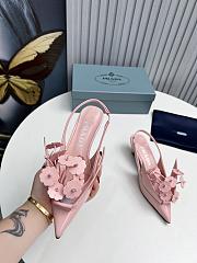 Fortok Prada Flower Pumps Pink - 3