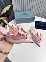 Fortok Prada Flower Pumps Pink - 2