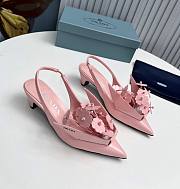 Fortok Prada Flower Pumps Pink - 1