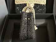 Chanel Mini Evening Bag Wool Tweed & Gold Metal Black  - 5