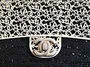 Chanel Mini Evening Bag Wool Tweed & Gold Metal Black  - 2