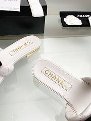 Fortok Chanel Gold Camellia Slides White - 4
