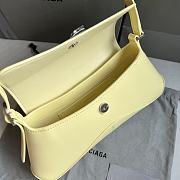 Fortok Balenciaga XX Flap Leather Shoulder Bag Yellow 27x4.8x15.5cm - 5