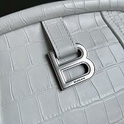 Fortok Balenciaga Editor Hourglass Crocodile Pattern Bag White 27x15.5x11cm - 6