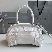Fortok Balenciaga Editor Hourglass Crocodile Pattern Bag White 27x15.5x11cm - 3