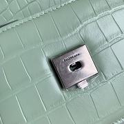 Fortok Balenciaga Gossip Flap Bag Crocodile Embossed Leather Green - 2