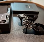 Fortok Saint Laurent 2022 High-Heeled Sandals Black Silver Hardware - 2