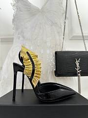 Fortok Saint Laurent Gold Leaf Pumps - 2