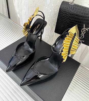 Fortok Saint Laurent Gold Leaf Pumps