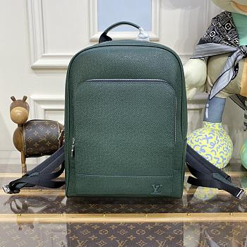 Fortok Louis Vuitton Saffiano Backpack Green M30857 31x39x14cm