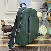 Fortok Louis Vuitton Saffiano Backpack Green M30857 31x39x14cm - 6