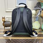 Fortok Louis Vuitton Saffiano Backpack Green M30857 31x39x14cm - 5