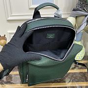 Fortok Louis Vuitton Saffiano Backpack Green M30857 31x39x14cm - 4