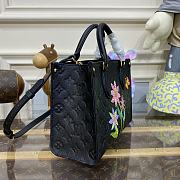 Fortok Louis Vuitton x YK OnTheGo Flower Bag Black M21732 25x19x11.5cm - 6