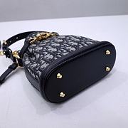 Fortok Dior Small C'est Bag Blue Oblique 17x7x18cm - 4