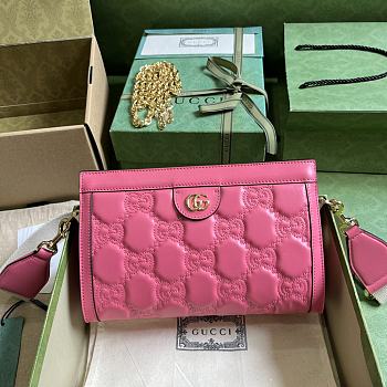 Fortok Gucci Matelasse Shoulder Bag Pink 26x17.5x8cm