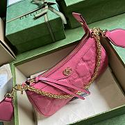 Fortok Gucci GG Matelasse Shoulder Bag Pink 25x15x 8cm - 3