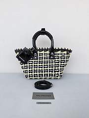 Fortok Balenciaga XS Bistro Basket Tote Bag Yello 23x29x38cm - 1