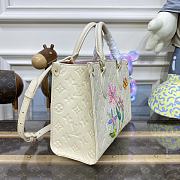 Fortok Louis Vuitton x YK OnTheGo Flower Bag White M21732 25x19x11.5cm - 6