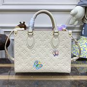 Fortok Louis Vuitton x YK OnTheGo Flower Bag White M21732 25x19x11.5cm - 4