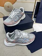 Fortok Dior B30 Sneaker Gray Mesh and Light Pink and Gray Technical Fabric - 1