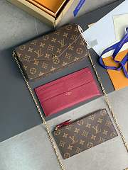 Fortok Louis Vuitton Félicie Pochette Monogram Bag M61276 21x11x2cm - 1