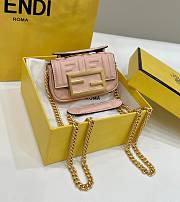Fortok Fendi Nano Baguette Bag Pink 8603 11x3x7cm - 1