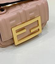 Fortok Fendi Nano Baguette Bag Pink 8603 11x3x7cm - 4