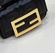 Fortok Fendi Nano Baguette Bag Black 8603 11x3x7cm - 5