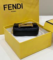 Fortok Fendi Nano Baguette Bag Black 8603 11x3x7cm - 4