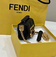 Fortok Fendi Nano Baguette Bag Black 8603 11x3x7cm - 3