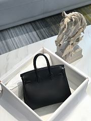 Fortok Hernes Birkin Box Calfskin Bag Black 25cm - 4