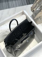 Fortok Hernes Birkin Box Calfskin Bag Black 25cm - 3