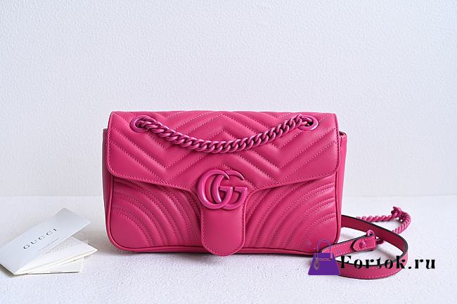 Fortok Gucci GG Marmont Shoulder Bag Pink 26x15x7cm - 1