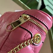 Fortok Gucci GG Matelassé Leather Mini Shoulder Bag Pink 16x10.5x5cm - 6