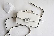 Fortok Gucci Peptite GG Mini Shoulder Bag White 21x10x5cm - 1