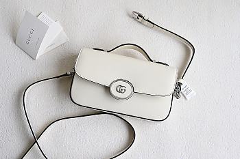 Fortok Gucci Peptite GG Mini Shoulder Bag White 21x10x5cm